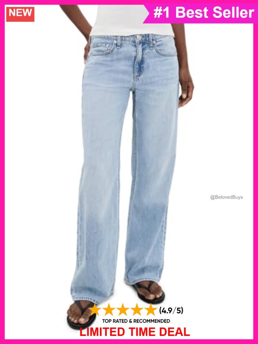 Featherweight Mid Rise Full Straight Jeans Lightweight Denim
